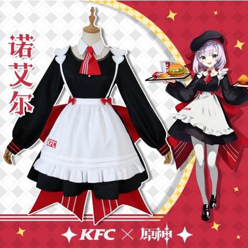 Hot Game Genshin Impact Noelle cosplay costume KFC Clothing assistant suit for Halloween Fancy Stage Performance Props