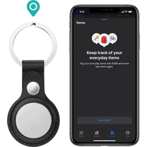 For Apple Airtags Leather Protector Cover Case Keychain For Apple Locator Tracker Anti-lost Device Protective Sleeve For AirTag