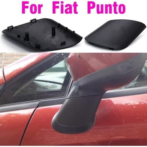 Rear View Mirror Cover Black Car Side Door Rearview Side Mirror Cover Cap For Grand Punto 735596884 735539385