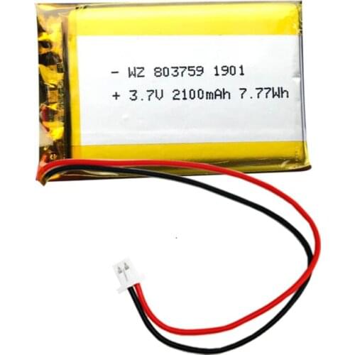 803759-2100mah driving recorder charging treasure solar charging 3.7V lithium polymer battery