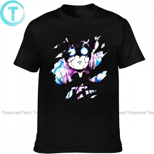 Mob Psycho 100 T Shirt Man Awesome 100 Cotton Print Tee Shirt Short Sleeves Classic Tshirt 4XL