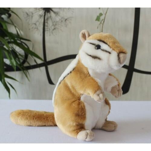 Stuffed animal toy plush squirrel doll real life chipmunk dolls toys children holiday gifts soft