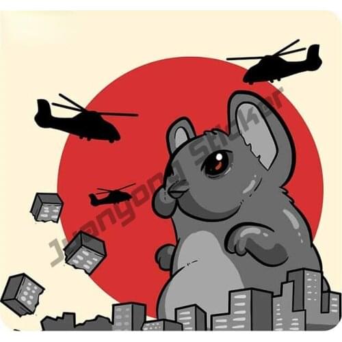 Chinchilla Monster City Anime Car Stickers for Bumper Windshield Laptop Scratch-Proof Exterior SUV Fine Decal Graphic PVC13x13cm