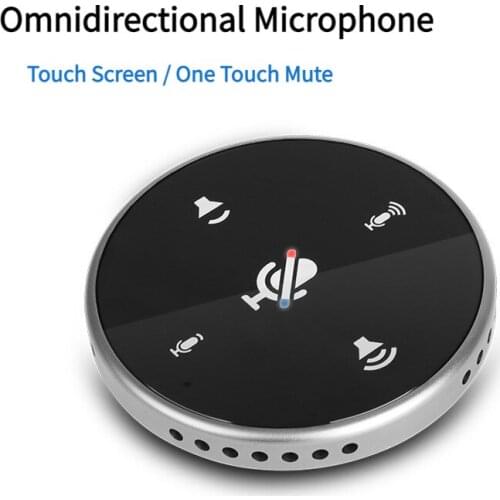Omnidirectional Disk Desktop Microphone Condenser Microphone for Computer USB Laptop Video Conference Game Touch Panel For PC