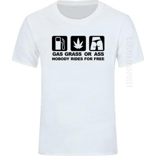 New GASS GRASS ASS JDM Funny O Neck T Shirt Men Funny Tshirt Man Oversized 100% Cotton T-Shirt Tees Tops Clothing