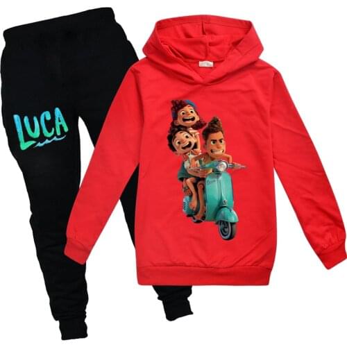 Autumn Children Clothing Sets Luca Alberto Kids Clothes Baby Boys Hoodies Sweatershirt Pants Set Girls Tracksuit Outwear Coat