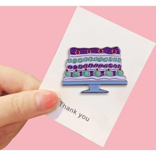 Aunt Petunias Pudding Lapel Pin Decadent Dessert Brooch Multilayer Cream Cake Badge HP Wizardry Fans Wonderful Gift