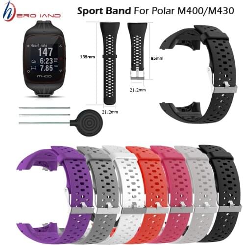 Wrist Band Strap for Polar M400 M430 Sports Smart Watch Soft Silicone Belt Replacement Bracelet Wristband Watchband Accessory