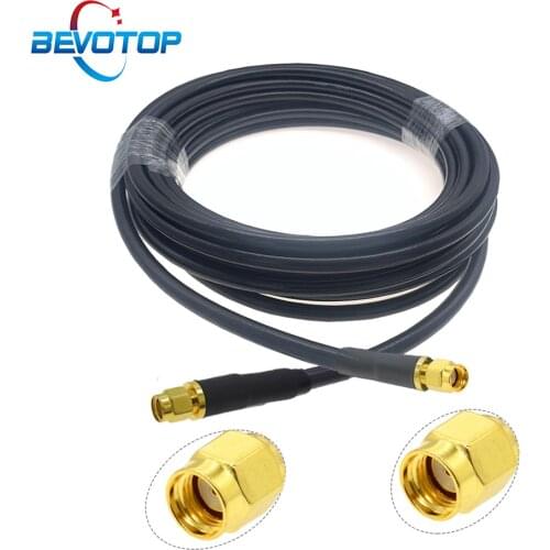 RP-SMA Male to RP SMA Male RF Adapter Low Loss 5D-FB Cable 50 Ohm 5DFB Pigtail RF Extension Cord Jumper 15CM 50CM 1M 5M 10M 20M