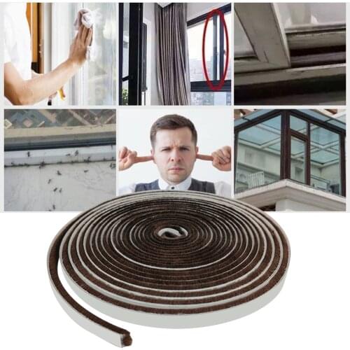 Brush Strip Self Adhesive Door Window Sealing Strip Home Door Window Draught Excluder Sound Insulation Wind-proof Strip Gasket