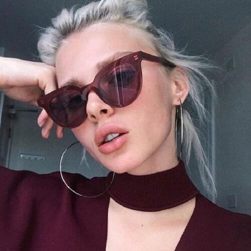 2018 New Cat Eye Sunglasses Women Red Fashion Colour Sun Glasses Unisex Brand Design Vintage Shades Oculos UV400