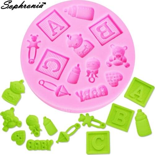 Sophronia M016 ABC Baby Shower 1pcs UV Resin Jewelry Silicone Mold Expoxy Mold Jewelry Making DIY Decorate Craft