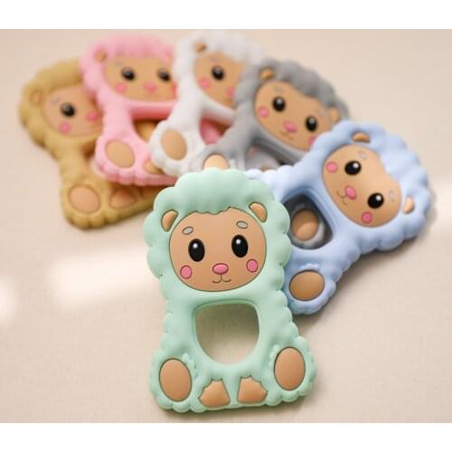 Bite Bites 1pc Silicone Sheep Baby Pacifier Pendants Food Grade Silicone Rodent Animal Baby Teether Tiny Rod ChildrenS Good Toy
