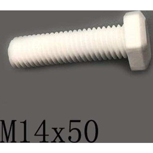 1pcs M14x50mm Hexagon Screw Ceramic Insulated Bolt High Temperature Corrosion Resistance Zirconin