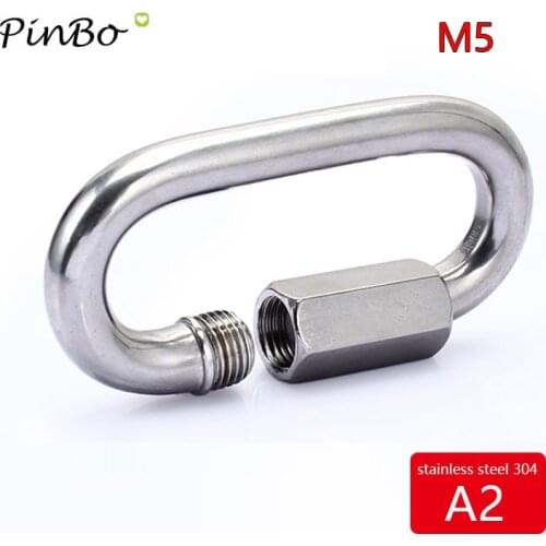 10pcs M5 Stainless steel 304 Chain Quick Link Rope Cable Connector Heavy Duty