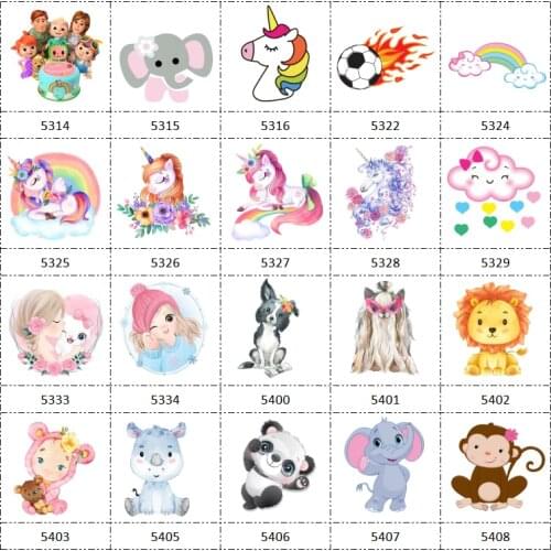 30 Pcs Planar Resin Cartoon Series for Animal Unicorn Lion Dog Monkey Panda Carton Rainbow for DIY Handmade