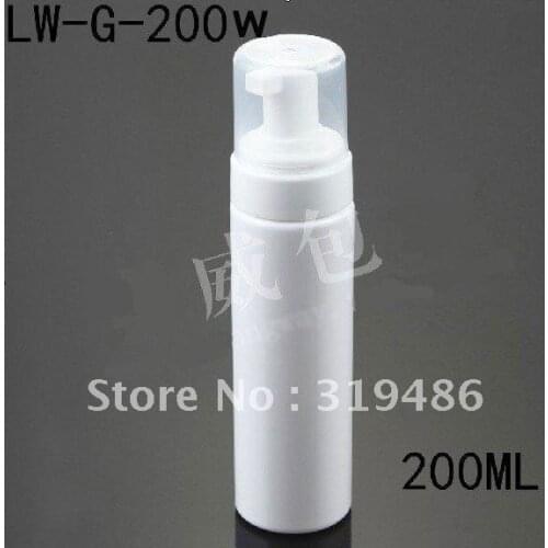 300pcs/lot 200ml White Foam Bottle,Plastic Bottle,Mousse Bottle LW-G-200