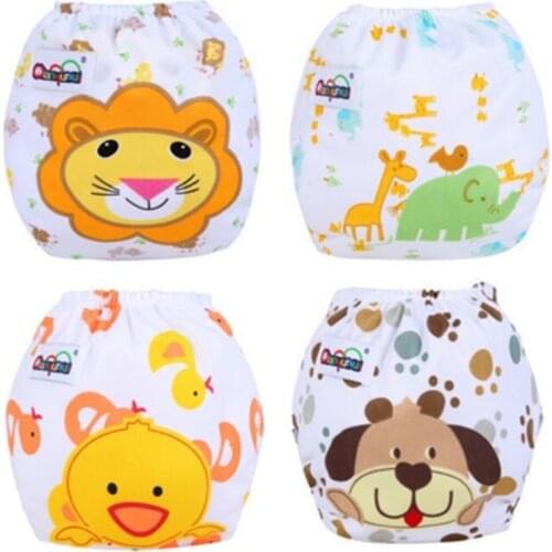 4pcs Baby Diaper Washable Learning Pants Cotton Training Pant Reusable Nappies Changeing Cotton