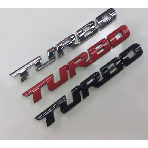 60% Dropshipping!!3D Car Styling Metal TURBO Letters Emblem Sticker Rear Tailgate Badge Decor