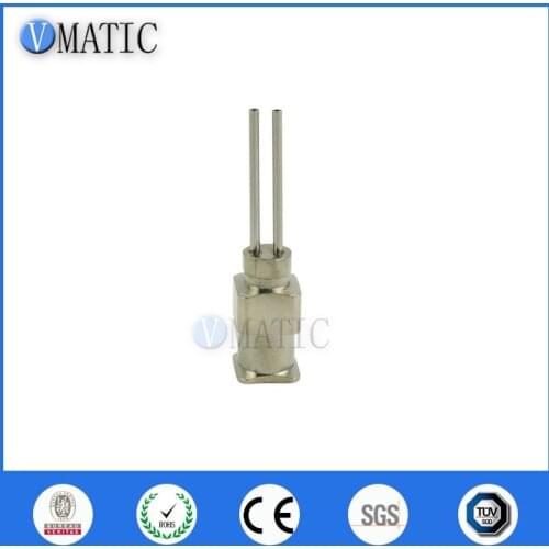 Free Shipping High Quality 21G Dual Metal Stainless Steel Dispensing Needle Tip 1/2 Inch With Two Tips