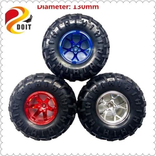 SZDOIT 130 mm Large Rubber Wheel Tank Chassis Wheel Intelligent Robot Car Accessories Diy