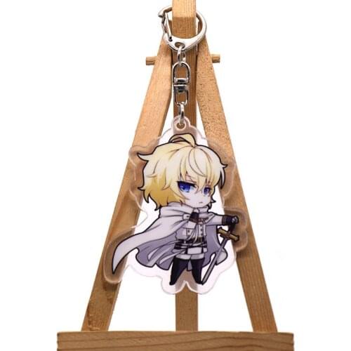 Anime Seraph Of The End Keychain Cute Cartoon Cosplay High Quality Acrylic Fans Keyring Holder Accessories Pendant Friend Gift