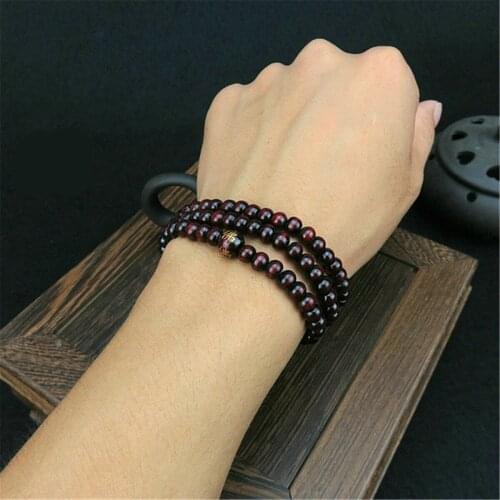 Sandalwood Bead Mala Buddhist Buddha Meditation 108 Prayer Bracelet Necklace 6mm