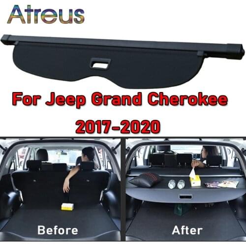 1set Trunk Parcel Shelf Cover for Jeep Grand Cherokee 2021 2020 2019 2018 2017 Retractable Rear Racks Spacer Curtain Accessories