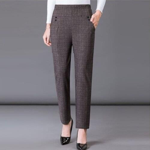 FLYRESYH Women's Plaid Trousers
