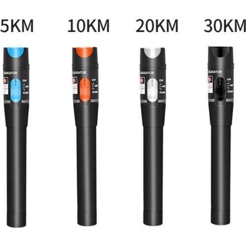 FTTH Fiber Optic Tester Pen Type Red Laser Light Visual Fault Locator for 1mw/5mw/10mw/20mw/30mw