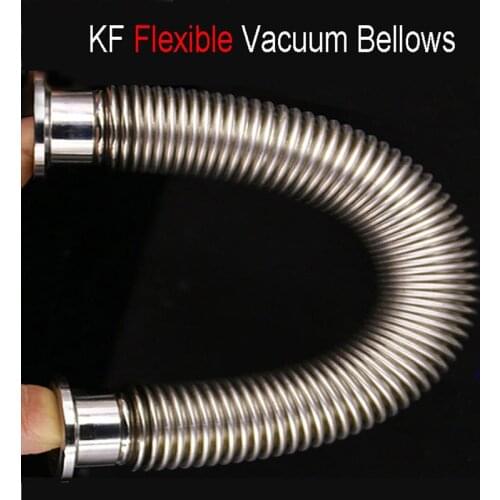 Flexbile KF50 High Vacuum Bellows Stainless Steel SS304 Forming Wave Fast Flexible Vacuum Hose 100mm-2000mm