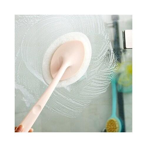 Long Handle Cleaning Sponge Brush DIY Cleaning Sponge for Dishwashing Kitchen Toilet Bathroom Wash Cleaning Tool Supplies