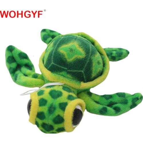 Color sent randomly Lovely Big Eyes Colorful Turtle Plush Toys for Children Stuffed Plush Tortoise Doll Toys Kids Friends Gift