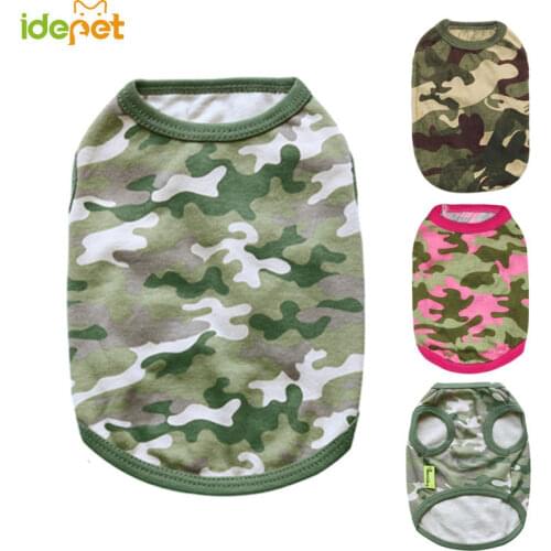 Camouflage Pet Dog Clothes Puppy Clothing for Small Dogs Coats Jackets Vest Cat tshirts Clothing Yorkies Spring Summer 12ay25S3Q