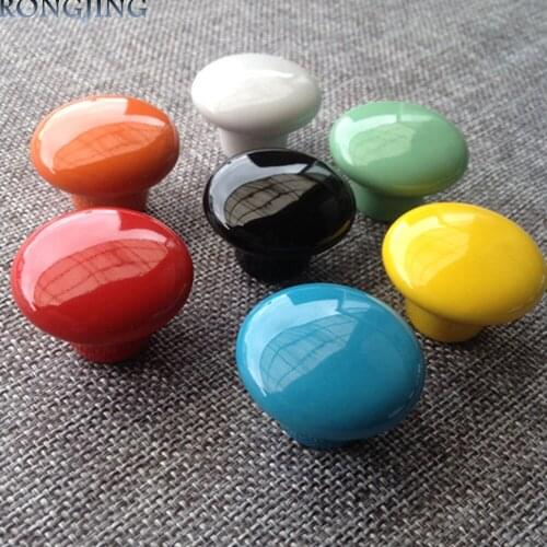 Ceramic Kitchen Cabinet Drawer Knobs Rustic Knobs Wardrobe Pottery Porcelain Handles Kids Bedroom Cupboard Knobs Dresser Pulls