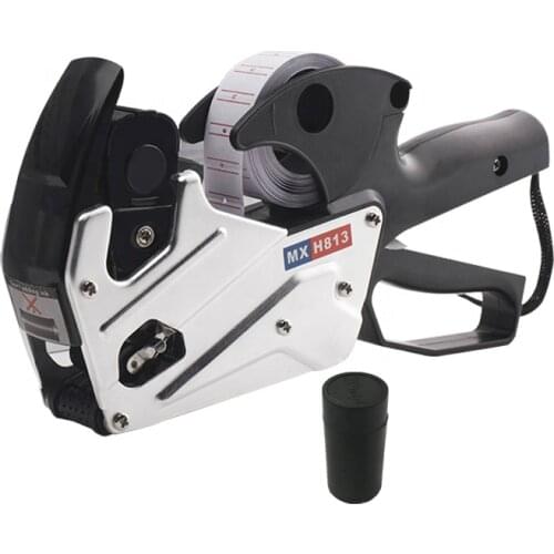 One Line 8 Bits MX-H813 Metal Labeling Machine Aluminum Shell Handheld Tagging Gun with Ink