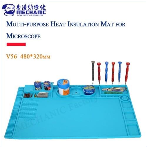 MECHANIC V56 Multi-purpose Heat Insulation Mat Microscope Base Insulation Pad Tool storage For solder Mobile Phone Repair tool