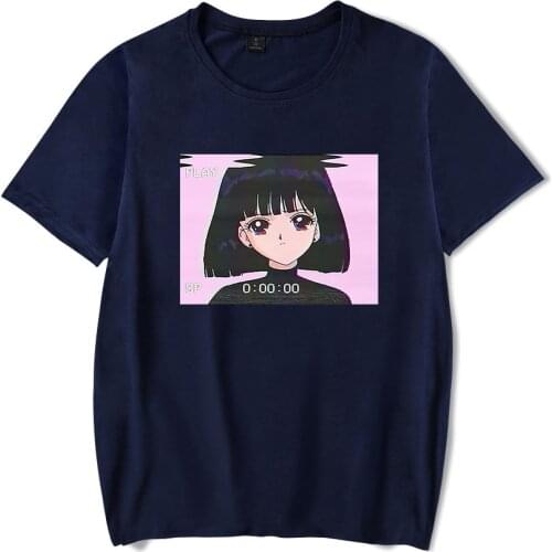 Trendy Popular Vaporwave White T shirt Men/Women Fashion Casual Round Neck Loose Cute Hip Hop T-shirt Print Vaporwave T-shirts