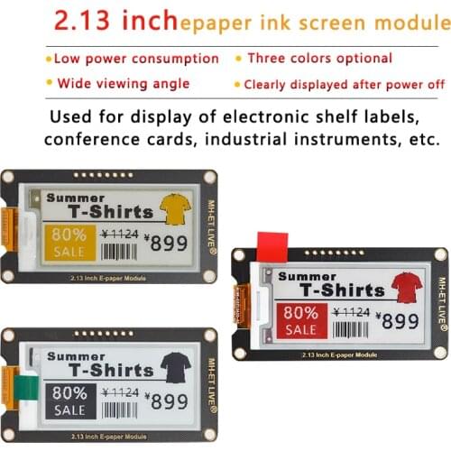 2.13 inch e-Paper Module Electronic Paper Display Module Red Black White Yellow Tricolor For Arduino