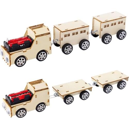 DIY Science Electric Kit Train Experiment STEM Kids Educational School Physics Toys Electronic Model set for Boys Children 8