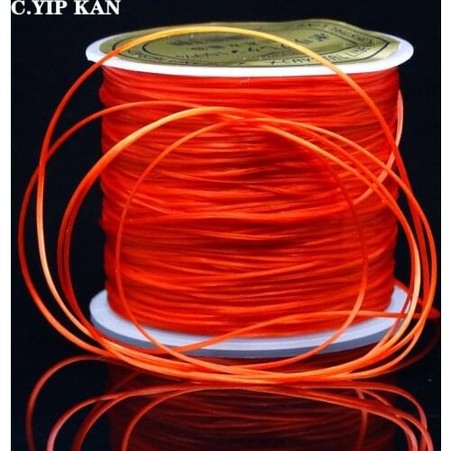 C.YIP KAN 60M Imported 0.6mm Stretch Elastic Crystal Line String Cord Rope Roll Beaded Strand Bracelet DIY Making Multi Color