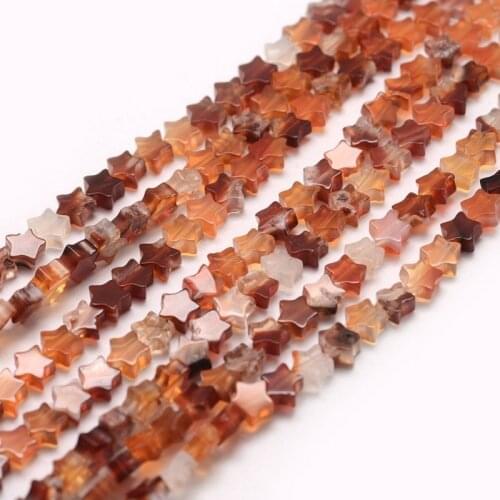 1 Strand 4x4x2mm Drilled Natural Stone Star Bead Strands for jewelry making necklace DIY Decorate about 100~105pcs/strand F85