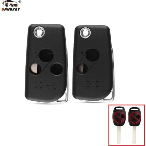 Dandkey Flip Folding Modified Key 2 3 Buttons For Honda Accord Civic CRV Pilot CITY Jazz FR-V Fob Car Remote Key Replacement