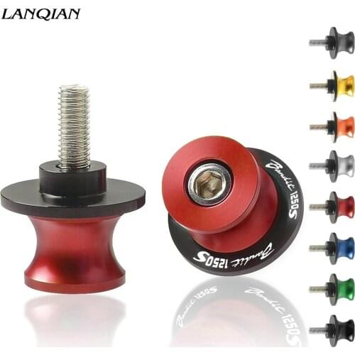 For SUZUKI GSF Bandit1250 Bandit 1250 S 2007 2008 8MM Motorcycle Swingarm Sliders Screw CNC Aluminum Swing Slider Stand Screws