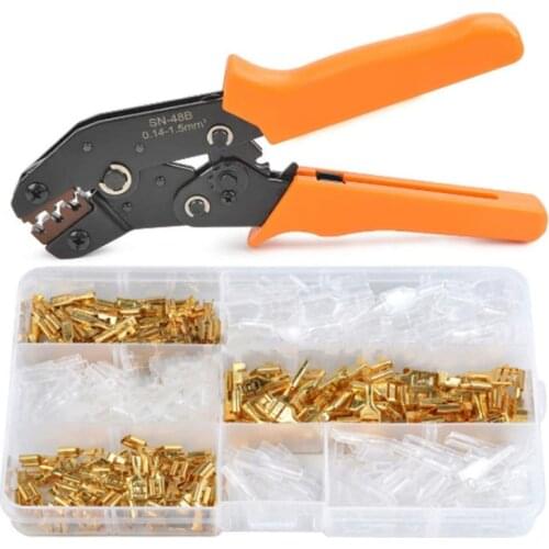 SN-48B crimping pliers 0.5-2.5mm2 high precision jaw with TAB 2.8 4.8 6.3 car terminals sets wire electrical hand tools