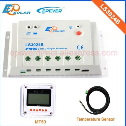 Pv solar controller LS3024B 30A 12V 450W 24V 900W solar panels PWM EPEVER Temperature sensor&MT50 remote Meter EPsolar