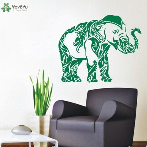 YOYOYU Wall Decal Yoga Buddha Elephant Vinyl Wall Sticker Home Decoration Accessories Animal Art Mural Ganesha Indian DecorSY568