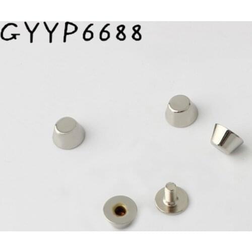 10-30pcs 8mm 4 colors Copper Solid Rivets Fasteners Gold High Quality Leather Crafts Bags shoes Studs bag bottom screws nickel