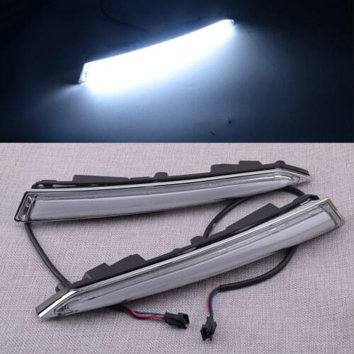 2pcs LED DRL Daytime Running Driving Light Turn Signal Fog Lamp 12V Fit For Ford Kuga Escape 2013 2014 2015 2016