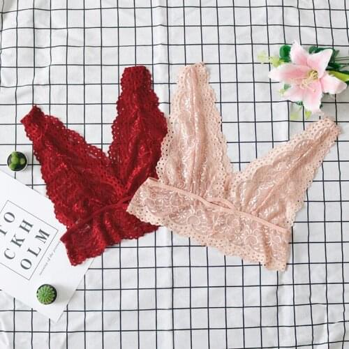 2020 Hot Lingerie Women Sexy Bralette Women Plus Size Vest Crop Wireless Bras Lingerie Sexy V-Neck Underwear Bras HB154